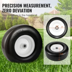 VEVOR Lawn Mower Tires With Rim, 13x5-6" Tubeless Tractor Tires, 2-Pack Tire And Wheel Assembly, Flat-free PU Tires, 3.25"-5.9" Centered Hub, Black -Aesthtic Interiors GUEST e143c3c6 e554 4085 bca0 41117dfb00c1