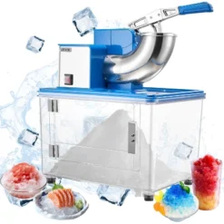 VEVOR Commercial Ice Crusher 661LBS/H, 350W Electric Snow Cone Machine With 4 Blades, 2000RPM Stainless Steel Shaved Ice Machine , Blue -Aesthtic Interiors GUEST e14bd0fe 6539 4242 9ce5 6ea1fea6015e