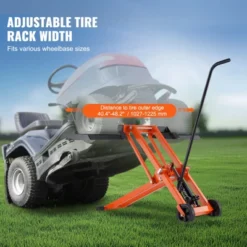 VEVOR Lawn Mower Lift With Hydraulic Jack, 500 Lbs Weight Capacity, Solid Carbon Steel Lawn Mower Lift, Adjustable Movable Lawn Lifter, Orange -Aesthtic Interiors GUEST e19101c0 6985 47fe 96e8 794f2a86b96d
