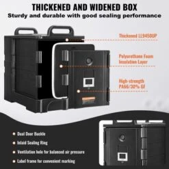 VEVOR Insulated Food Pan Carrier, 81 Qt Hot Box For Catering, Food Box Carrier With Double Buckles, Front Loading Food Warmer With Handles -Aesthtic Interiors GUEST e196d5be 6977 4357 9bcb b98ece8c6ca9
