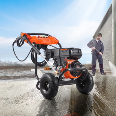 VEVOR Gas Pressure Washer, 3500 PSI 2.6 GPM, Gas Powered Pressure Washer With Aluminum Pump, Spray Gun And Extension Wand, 5 Nozzle Set, Black 1 VEVOR Gas Pressure Washer, 3500 PSI 2.6 GPM, Gas Powered Pressure Washer With Aluminum Pump, Spray Gun And Extension Wand, 5 Nozzle Set, Black