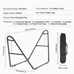 VEVOR Universal 2 Person Hammock Stand, Adjustable Heavy Duty 550 Lbs Capacity Hammock Stand Fits 8-13 Ft Hammocks For Outdoor And Indoor 14 VEVOR Universal 2 Person Hammock Stand, Adjustable Heavy Duty 550 Lbs Capacity Hammock Stand Fits 8-13 Ft Hammocks For Outdoor And Indoor -Aesthtic Interiors GUEST e28895be a081 45fa b3e7 d1059e6ce07a