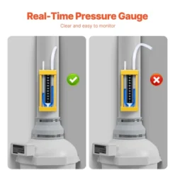 VEVOR 6 To 4.5 Inch Radon Fan Installation Kit, Quiet 380CFM Radon Mitigation Fan System Kit With 2 Couplers, Pressure Indicator, White -Aesthtic Interiors GUEST e28b4ba7 a675 4896 8645 c01d2a911083