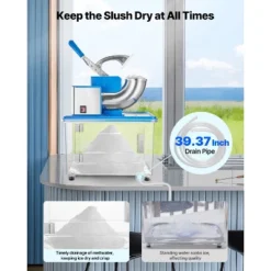 VEVOR Commercial Ice Crusher 661LBS/H, 350W Electric Snow Cone Machine With 4 Blades, 2000RPM Stainless Steel Shaved Ice Machine , Blue -Aesthtic Interiors GUEST e2f0e03e dce6 4a47 8e72 704c2e887b9b