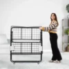 VEVOR Rollaway Bed, 38 In X 75 In Folding Bed With 4 In Mattress, Twin Size Foldable Bed With Sturdy Metal Frame & Memory Foam Mattress