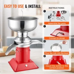 VEVOR Milk Cream Centrifugal Separator, 304 Stainless Steel,100L/H Output 10500RPM Goat Milk Separator,30W Cow Cream Separator With 5L Bowl Capacity -Aesthtic Interiors GUEST e3482a0e 0f5a 4383 8131 81685632b0f7