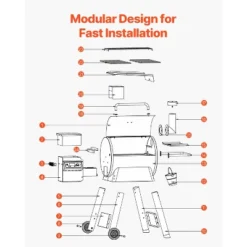 VEVOR Wood Pellet Grill Smoker, 8 In 1 BBQ Grills For Outdoor Cooking, 575 Square Inches Cook Area Electric Grill, 500°F Max Temperature, Black 12 VEVOR Wood Pellet Grill Smoker, 8 In 1 BBQ Grills For Outdoor Cooking, 575 Square Inches Cook Area Electric Grill, 500°F Max Temperature, Black -Aesthtic Interiors GUEST e3ebe7c3 bcb9 413b bf6f babf96c136bb