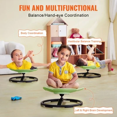 VEVOR Elephant Kids Swivel Chair, 220 LBS Capacity, 360° Spinning Chair, Autistic Kids Sensory Toy Chair With Non-Slip Metal Base, Green 3 VEVOR Elephant Kids Swivel Chair, 220 LBS Capacity, 360° Spinning Chair, Autistic Kids Sensory Toy Chair With Non-Slip Metal Base, Green - Image 3