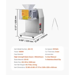 VEVOR Meat Cutter Machine, 850W Meat Slicer, 551 Lb/h Commercial Meat Cutting Machine Stainless Steel, 5 Mm Thickness, Detachable Blades, Silver 14 VEVOR Meat Cutter Machine, 850W Meat Slicer, 551 Lb/h Commercial Meat Cutting Machine Stainless Steel, 5 Mm Thickness, Detachable Blades, Silver -Aesthtic Interiors GUEST e40d624b c95d 4f80 8474 3399b0c8bcb2