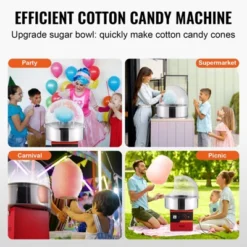 VEVOR Electric Cotton Candy Machine, 1000W Candy Floss Maker, Commercial Cotton Candy Machine With Cover, Stainless Steel Bowl, Sugar Scoop, Drawer -Aesthtic Interiors GUEST e53b4f5e a096 4194 a982 408cfc1a27ef