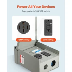 VEVOR Temporary Power Outlet Panel, 20 50 Amp, RV EV Electrical Outlet Panel With NEMA 50 Amp GFCI 20 Amp Receptacle Installed, Gray 10 VEVOR Temporary Power Outlet Panel, 20 50 Amp, RV EV Electrical Outlet Panel With NEMA 50 Amp GFCI 20 Amp Receptacle Installed, Gray -Aesthtic Interiors GUEST e578deba e96c 462f 8dca 6da6f3e2ed02