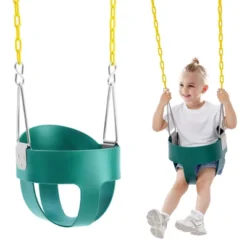 VEVOR Toddler Swing Seat, High Back Full Bucket Baby Swing Seat With Coated Chains And Carabiners, Support 150 Lbs Baby Outdoor Swing -Aesthtic Interiors GUEST e58116ff d663 44b9 a677 14c26eac32b4