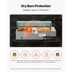 VEVOR Commercial Food Warmer, 1500W Electric Stainless Steel Steam Food Warmer With Glass Cover, 3-Pan Countertop Buffet Bain Marie, Silver 13 VEVOR Commercial Food Warmer, 1500W Electric Stainless Steel Steam Food Warmer With Glass Cover, 3-Pan Countertop Buffet Bain Marie, Silver -Aesthtic Interiors GUEST e5e89add 3d5c 45b6 8d46 1247e1f0e16c