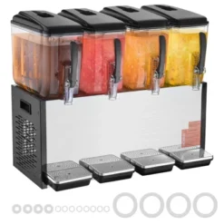 VEVOR Commercial Beverage Dispenser, 4 Tanks 12 L / 12.7 QT Per Tank Juice Dispenser, 510W Stainless Steel Ice Tea Drink Machine -Aesthtic Interiors GUEST e6988b21 e92c 48ab a4a3 7e6b55dff180