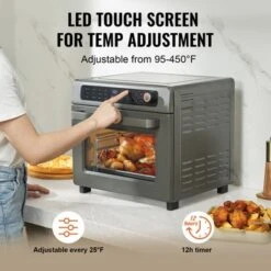 VEVOR 12-IN-1 Air Fryer Toaster Oven, 25L Convection Oven, 1700W Stainless Steel Toaster Ovens Countertop Combo With Grill, Pizza Pan, Gloves -Aesthtic Interiors GUEST e6a87051 3dfe 4006 bb07 91c410dccaea