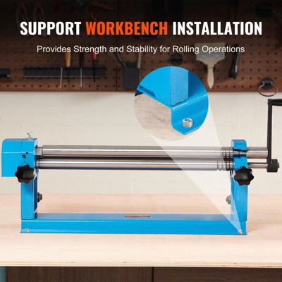 VEVOR Slip Roll Machine, 24 Inches Forming Width In 16 Gauge Capacity, Sheet Metal Slip Roller Rolling Bending Machine, Blue 6 VEVOR Slip Roll Machine, 24 Inches Forming Width In 16 Gauge Capacity, Sheet Metal Slip Roller Rolling Bending Machine, Blue - Image 6