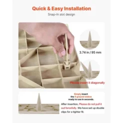 VEVOR Garden Stepping Stones, 4Pcs 15.5 X 15.5 In, Decorative Stepping Stones With Stakes, Weather-Resistant Plastic Pathway Pavers, Beige -Aesthtic Interiors GUEST e7c89573 dfb3 4cb5 aeca 18015f12d0fc