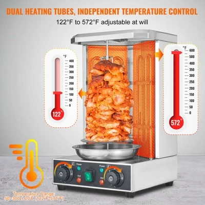 VEVOR Shawarma Grill Machine, 13lbs Capacity, Chicken Cooker Machine, 122℉-572℉ Electric Vertical Broiler Gyro Rotisserie Oven Doner Kebab Machine 3 VEVOR Shawarma Grill Machine, 13lbs Capacity, Chicken Cooker Machine, 122℉-572℉ Electric Vertical Broiler Gyro Rotisserie Oven Doner Kebab Machine - Image 3