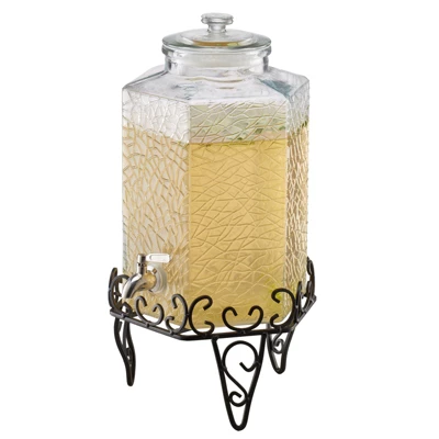 VEVOR Beverage Dispenser, 2.5 Gallon Drink Dispensers For Parties, Glass Juice Dispenser With Metal Stand, Stainless Steel Spigot, Clear 8 VEVOR Beverage Dispenser, 2.5 Gallon Drink Dispensers For Parties, Glass Juice Dispenser With Metal Stand, Stainless Steel Spigot, Clear - Image 8