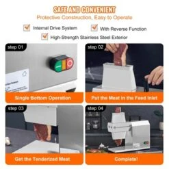 VEVOR Commercial Meat Tenderizer, Heavy Duty Stainless Steel Kitchen Tool With Handle, Meat Tong, And Cleaning Brush, 450W Electric Meat Tenderizer 12 VEVOR Commercial Meat Tenderizer, Heavy Duty Stainless Steel Kitchen Tool With Handle, Meat Tong, And Cleaning Brush, 450W Electric Meat Tenderizer -Aesthtic Interiors GUEST e90c7933 1de9 4cb5 8b97 1ca03109d902