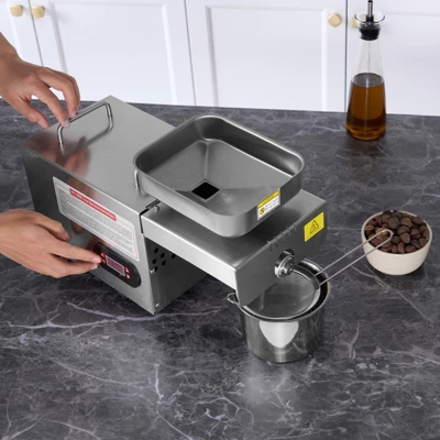 VEVOR Electric Oil Press Machine, 850W Stainless Steel Oil Extractor Machine, 0-300℃ / 32 - 572 ℉ Adjustable Temperature, Silver 1 VEVOR Electric Oil Press Machine, 850W Stainless Steel Oil Extractor Machine, 0-300℃ / 32 - 572 ℉ Adjustable Temperature, Silver