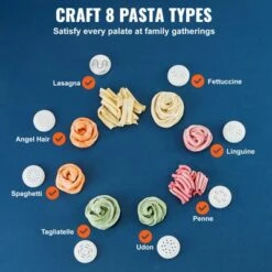 VEVOR Electric Pasta Maker, 150W Automatic Noodle Maker Machine With 8 Pasta Shapes, 4 Intelligent Modes, 500g Flour Capacity, Black 10 VEVOR Electric Pasta Maker, 150W Automatic Noodle Maker Machine With 8 Pasta Shapes, 4 Intelligent Modes, 500g Flour Capacity, Black -Aesthtic Interiors GUEST ea371c81 ba76 47d0 b211 af06e82fa8a7