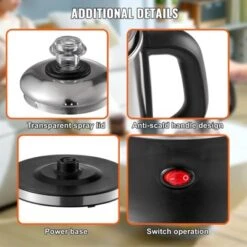 VEVOR 12-Cup Electric Percolator Coffee Pot, 304 Stainless Steel Coffee Percolator With Keep Warm Function & Heat-Resistant Handle 12 VEVOR 12-Cup Electric Percolator Coffee Pot, 304 Stainless Steel Coffee Percolator With Keep Warm Function & Heat-Resistant Handle -Aesthtic Interiors GUEST ea806545 42ab 464e 9821 04ff339e8e29