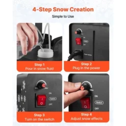 VEVOR Snow Machine,650W Handheld/Hanging Fake Snow Maker, Snowmaking Machine With Portable Handle,Outdoor & Indoor Artificial Snowflake Maker, Black -Aesthtic Interiors GUEST ea872497 b818 4032 b17d cb72e97ebbf7
