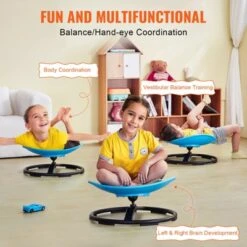 VEVOR Kids Swivel Chair, 220 LBS Capacity, Sensory Spinning Chair, Autistic Kids Sensory Toy Chair With Non-Slip Metal Base, Blue -Aesthtic Interiors GUEST eb3d4dca 3bf3 4df5 9de4 733321c72bc4