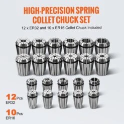 VEVOR CAT40 Collet Holder ER 16/32 Collet Set, 35 PCs, SLN FMB ER16/32 APU Tool Holders Spring Steel Collet Chucks With 10 Pull Studs And 3 Wrenches -Aesthtic Interiors GUEST eb957b15 13e1 4237 b8ce 3639ebc673c8