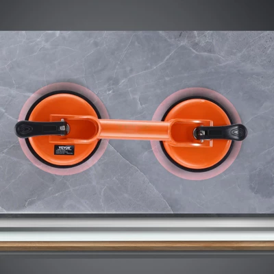 VEVOR Glass Suction Cup, 4.7" 2 Pack 330 Lbs Load Capacity, Vacuum Suction Cup With Aluminum Handle, Orange 1 VEVOR Glass Suction Cup, 4.7" 2 Pack 330 Lbs Load Capacity, Vacuum Suction Cup With Aluminum Handle, Orange