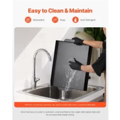 VEVOR Carbon Steel Griddle, 22x16 Inch Universal Flat Top Rectangular Plate, Gas Grill Griddle For BBQ Grill, Teppanyaki, Black -Aesthtic Interiors GUEST ec0cd23a 5131 48c1 986b 4ca1185a8e33