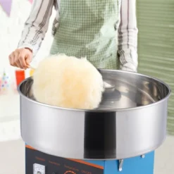VEVOR Electric Cotton Candy Machine, 1000W Candy Floss Maker, Commercial Cotton Candy Machine With Stainless Steel Bowl, Sugar Scoop, Drawer, Blue