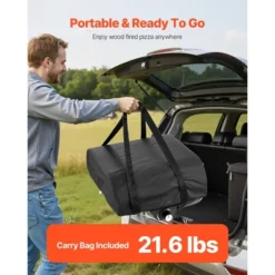 VEVOR Propane Outdoor Pizza Oven, 12 Inch Gas Pizza Maker, Portable Pizza-Cooker With Thickened Pizza-Stone, Carry Bag, Pizza-Oven, Black -Aesthtic Interiors GUEST ec2ca87c 2ec7 440d a76c 09899f4ffedb