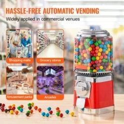 VEVOR Gumball Machine For Kids, 16"H Home Candy Vending Machine, PC Round Gumball Dispenser, Bubble Gum Machine For Game Stores -Aesthtic Interiors GUEST ec3effd5 f93e 40f8 b097 f83f8403e18f