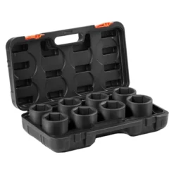 VEVOR Axle Nut Impact Socket Set, 3/4" Drive 6-Point 8-Piece SAE Spindle Nut Socket Set, CR-MO Heat Treated Large Socket Set With Storage Case Black -Aesthtic Interiors GUEST ed582797 74d8 4a6f 9ff1 b27b1dbfffce