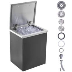 VEVOR Drop In Ice Chest, 14"L X 12"W X 18"H Stainless Steel Ice Cooler, Commercial Ice Bin With Hinged Cover, 40 Qt Outdoor Kitchen Ice Bar -Aesthtic Interiors GUEST edaed1a0 e594 4bfa 9f8b 760eb61b512e