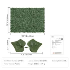 VEVOR Ivy Privacy Fence, 96 X 72 In Artificial Green Wall Screen, Greenery Ivy Fence With Mesh Cloth Backing And Strengthened Joint, Faux Hedges Vine -Aesthtic Interiors GUEST ee066423 bae1 47b2 84e7 81e647f521e5