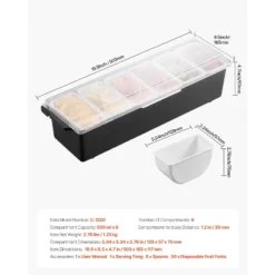 VEVOR Chilled Condiment Server, 6 Compartment Ice Cooled Condiment Serving Container, Chilled Garnish Tray Bar Caddy With Lid, Black 14 VEVOR Chilled Condiment Server, 6 Compartment Ice Cooled Condiment Serving Container, Chilled Garnish Tray Bar Caddy With Lid, Black -Aesthtic Interiors GUEST ee285f1b 4f1c 4fe3 a2b3 1223c1ecf5e1