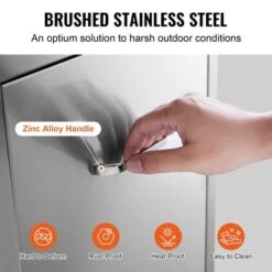 VEVOR Pull Out Trash Drawer 17.7x22.8 Inch Raised Style Trash Bin With Pull-Out Tray Stainless Steel Trash Drawer With Handle, Silver -Aesthtic Interiors GUEST ee40c083 9778 4c44 a72b 2d4b6de867c3