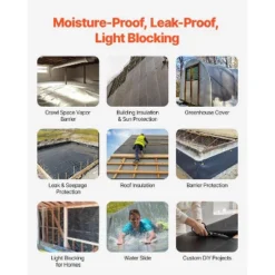 VEVOR Plastic Sheeting Heavy Duty 10' X 100', 6 Mil Thick Plastic Sheeting Roll, Plastic Drop Cloth Painters Tarp, Polyethylene Covering -Aesthtic Interiors GUEST ef0cbef0 f3d2 4302 bafa f4073ca99782 2