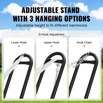 VEVOR Universal 2 Person Hammock Stand, Adjustable Heavy Duty 450 Lbs Capacity Hammock Stand Fits 6.9-12.8 Ft Hammocks For Outdoor And Indoor 3 VEVOR Universal 2 Person Hammock Stand, Adjustable Heavy Duty 450 Lbs Capacity Hammock Stand Fits 6.9-12.8 Ft Hammocks For Outdoor And Indoor - Image 3
