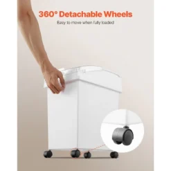 VEVOR Rice Storage Container, 5.2Gallon/20L X3 Capacity Large Dog Food Dispenser Bin, 3 Scoops, And Airtight Lid, 3 Pack, White 11 VEVOR Rice Storage Container, 5.2Gallon/20L X3 Capacity Large Dog Food Dispenser Bin, 3 Scoops, And Airtight Lid, 3 Pack, White -Aesthtic Interiors GUEST ef5cefe2 3da6 4d50 82cf 992340198672