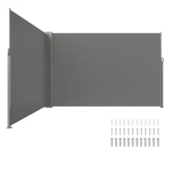 VEVOR Retractable Side Awning, 79''x 236'' Outdoor Privacy Screen,180g Polyester Water-proof Retractable Patio Screen -Aesthtic Interiors GUEST ef8920d9 c485 474e a624 40022520efc6