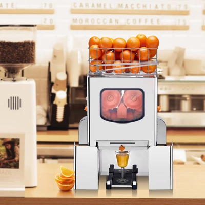 VEVOR Commercial Orange Juicer Machine, 120W Automatic Juice Extractor, Stainless Steel Orange Squeezer 20 Oranges/Minute, With Pull-Out Filter Box 1 VEVOR Commercial Orange Juicer Machine, 120W Automatic Juice Extractor, Stainless Steel Orange Squeezer 20 Oranges/Minute, With Pull-Out Filter Box