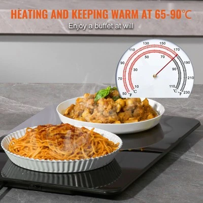 VEVOR Electric Warming Tray, 16.5" X 11" Portable Tempered Glass Heating Tray With Temperature Control (65-90℃) 3 VEVOR Electric Warming Tray, 16.5" X 11" Portable Tempered Glass Heating Tray With Temperature Control (65-90℃) - Image 3