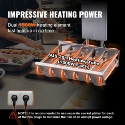 VEVOR Commercial Deep Fryer, Dual Tank 3000W Electric Countertop Fryer With Basket, 2 X 11.6Qt/11L Double Stainless Steel Oil Fryer 12 VEVOR Commercial Deep Fryer, Dual Tank 3000W Electric Countertop Fryer With Basket, 2 X 11.6Qt/11L Double Stainless Steel Oil Fryer -Aesthtic Interiors GUEST f0bcd11f 3d93 4202 974c 2e0ded6f9d40