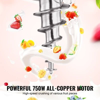 VEVOR Ice Cream Blender, 750W High-Speed Ice Cream Maker Mixer Stir Machine 1740RPM, 304 Stainless Steel Ice Cream Shaker, Silver 3 VEVOR Ice Cream Blender, 750W High-Speed Ice Cream Maker Mixer Stir Machine 1740RPM, 304 Stainless Steel Ice Cream Shaker, Silver - Image 3