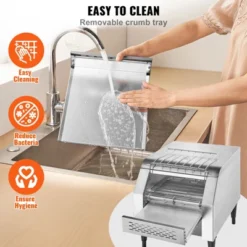 VEVOR Commercial Conveyor Toaster, 300 Slices/Hour Conveyor Belt Toaster, Heavy Duty Stainless Steel Commercial Toaster Oven -Aesthtic Interiors GUEST f33912e0 2370 40f5 b8bb 5ae7d0e4ccdb