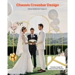 VEVOR Wedding Arch Backdrop Stand, Set Of 3, Metal Stable Stand With Case Connection & Chassis Crossbar Design -Aesthtic Interiors GUEST f33b05a5 1b6a 4973 955d d47b3717a0b3